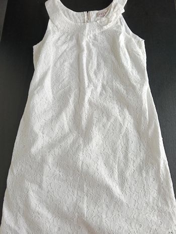 Robe sans manches M blanc écru