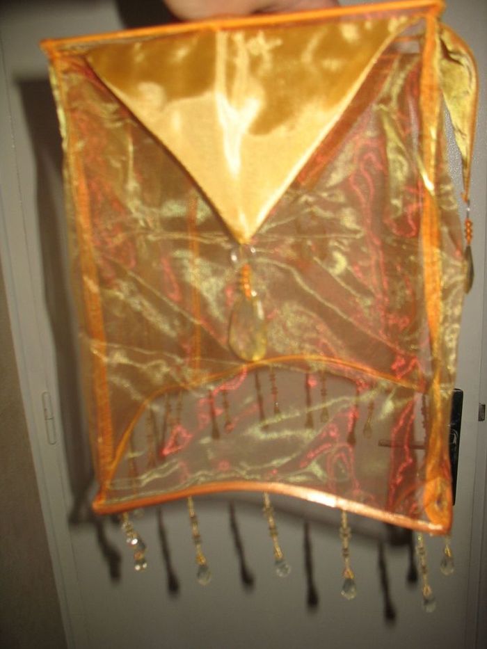 ABAT JOUR EN VOILAGE ORANGE - n°04 - photo numéro 2