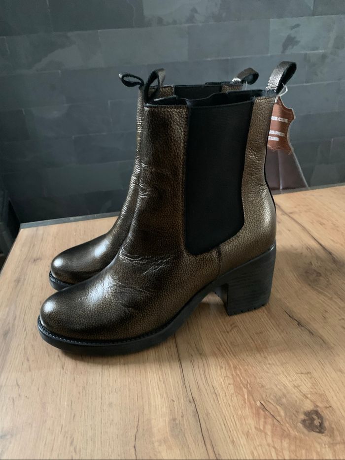 Bottines en cuir - pointure 40