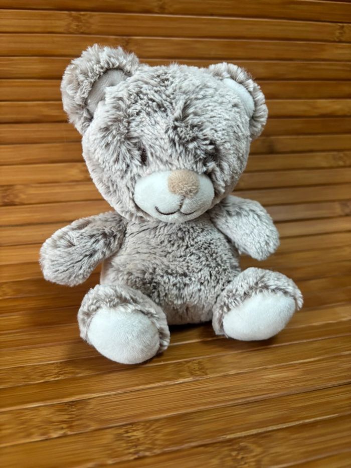 Doudou ours assis beige blanc tex baby - photo numéro 2