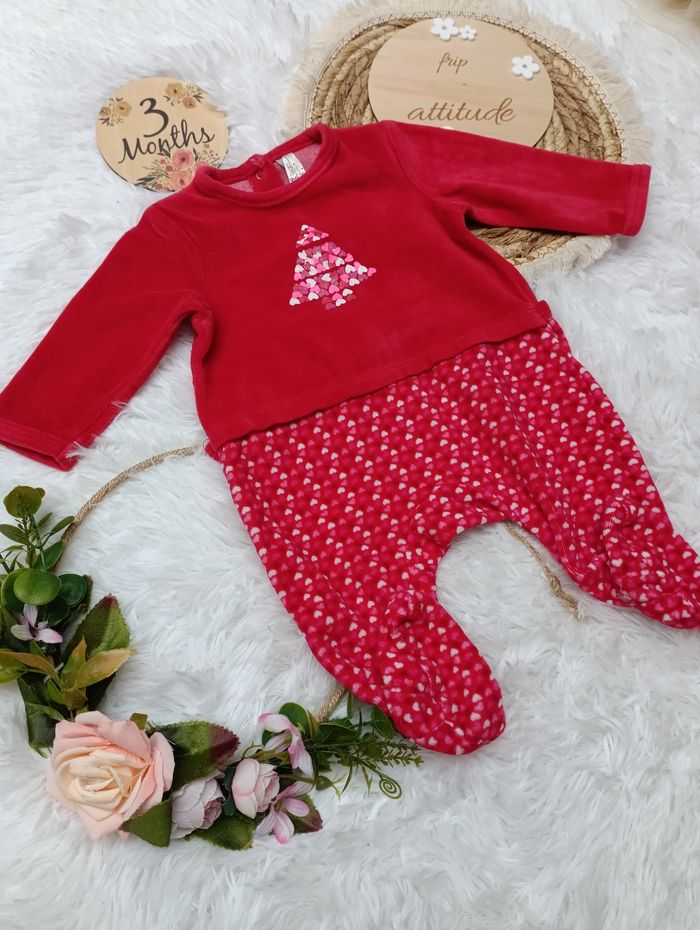 Pyjama velours 3 mois fille