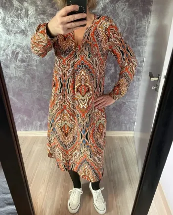 Robe longue fluide rouille chic et automnale Jolly & Joli