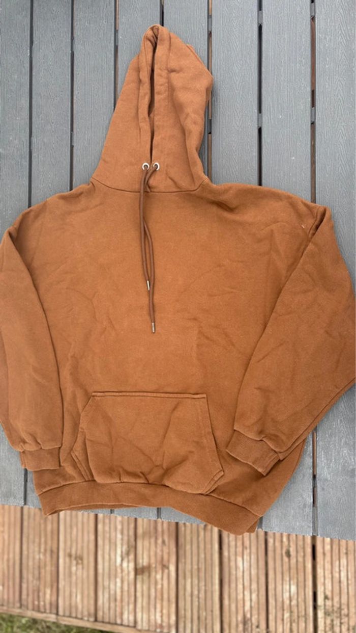 Sweat shirt à capuche marron Boohoo femme taille L - photo numéro 2