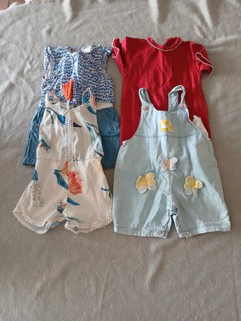 Lot combishort 12 mois