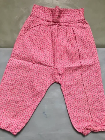 Joli pantalon imprimé rose fluide, type sarouel 24 mois Obaibi