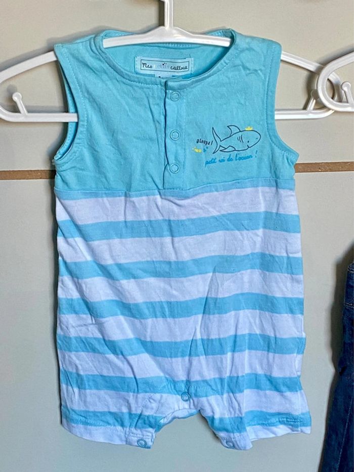 Lot de 2 salopettes été en taille 3 mois - photo numéro 2