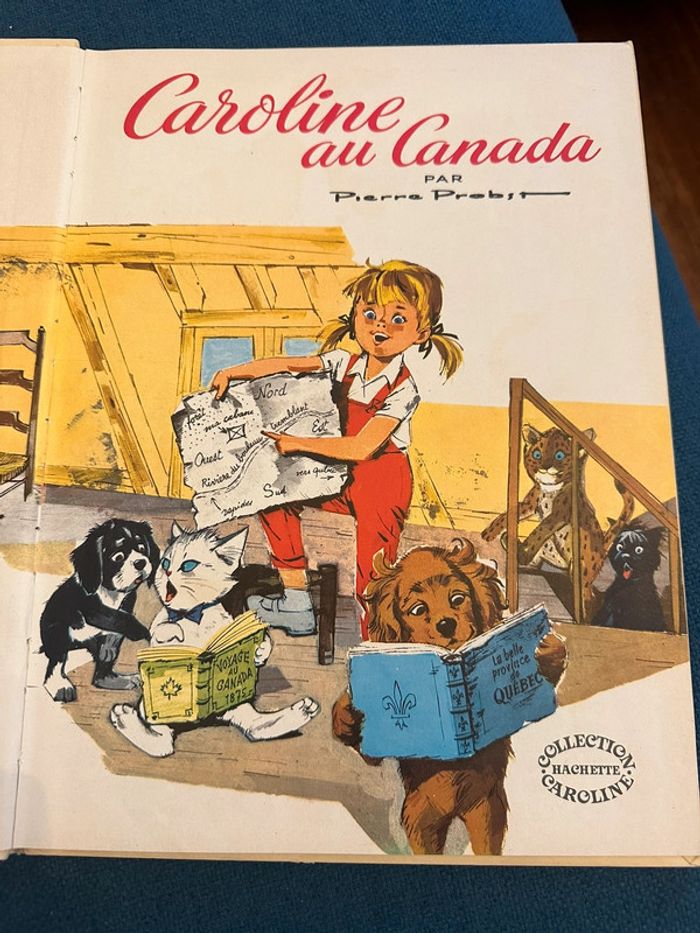 1981 Livre ancien blanc Caroline au Canada Grands albums Hachette bd Pierre Probst - photo numéro 4