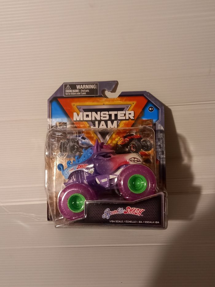 Monster jam sparkle smash roue rose