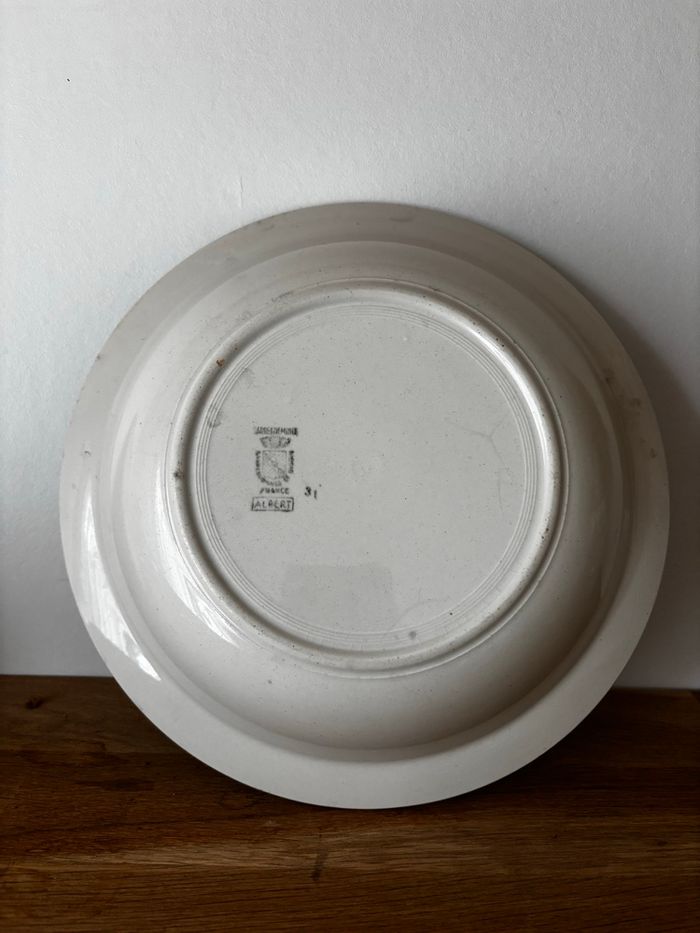 Plat creux ancien Digoin Sarreguemines Albert - photo numéro 5