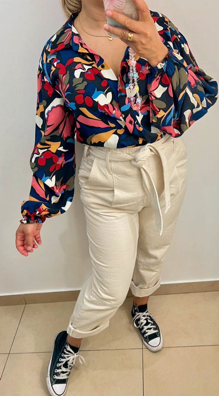 Chemise Celline  Imprimée Colorée Ba&sh Taille 38 - photo numéro 2