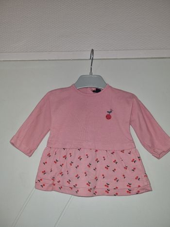 T-shirt tunique cerise 6 mois Neuf