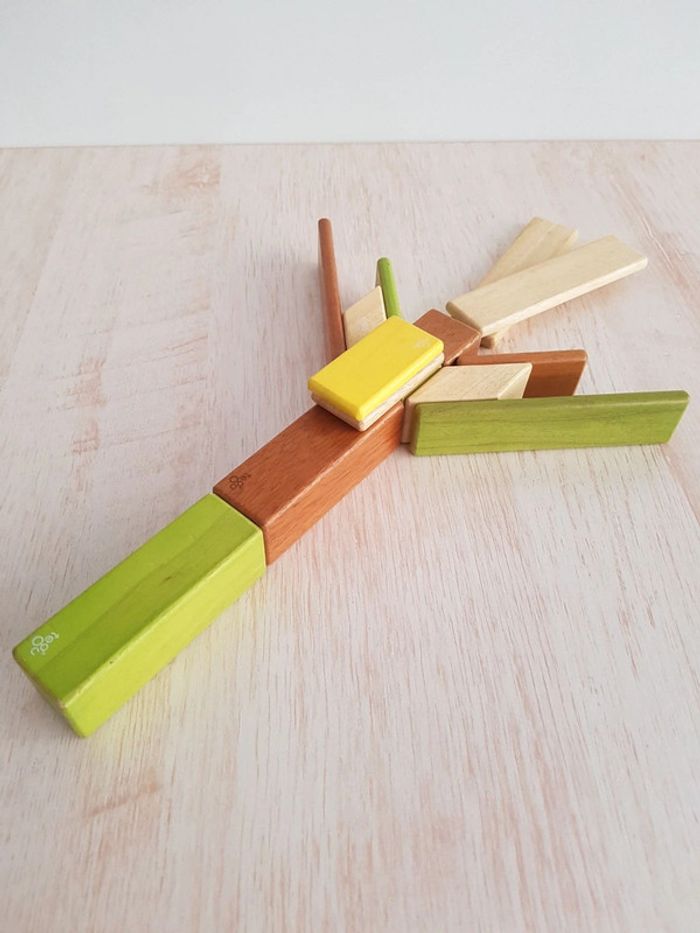 Jeu de construction magnétique en bois Tegu - photo numéro 4