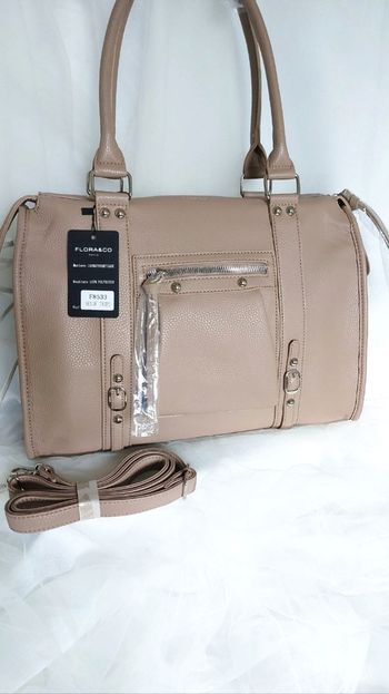 Sac cabas beige taupe Flora Co