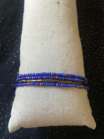 Lot bracelets bleus métallisés