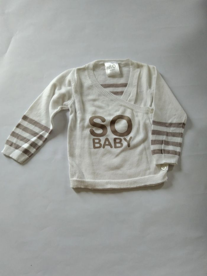 gilet pull cache coeur So Baby fille 6 mois