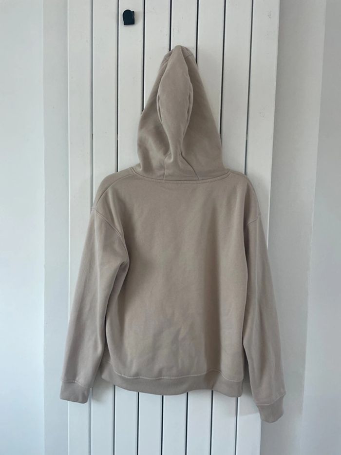 Sweat à capuche beige imprimé étoile - photo numéro 2