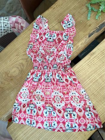 Robe d’été orchestra taille 10 ans dos nu à fleurs rose