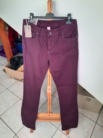 Jean femme  bordeaux