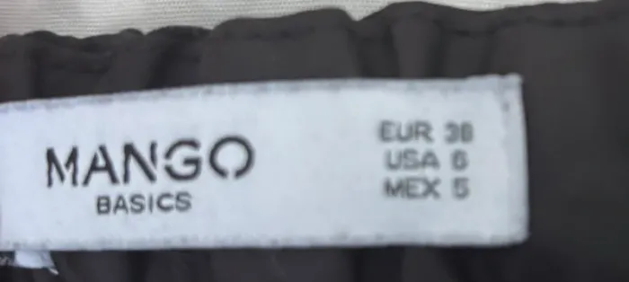 mango basic pantalon noir coupe droite taille regarder toutes les photos et mesures - photo numéro 7