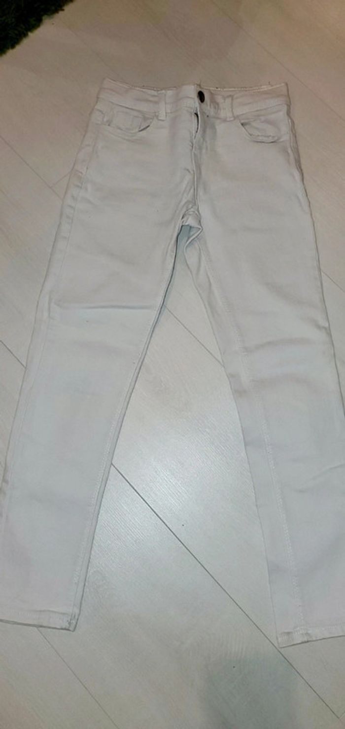 Pantalon blanc slim 8 ans