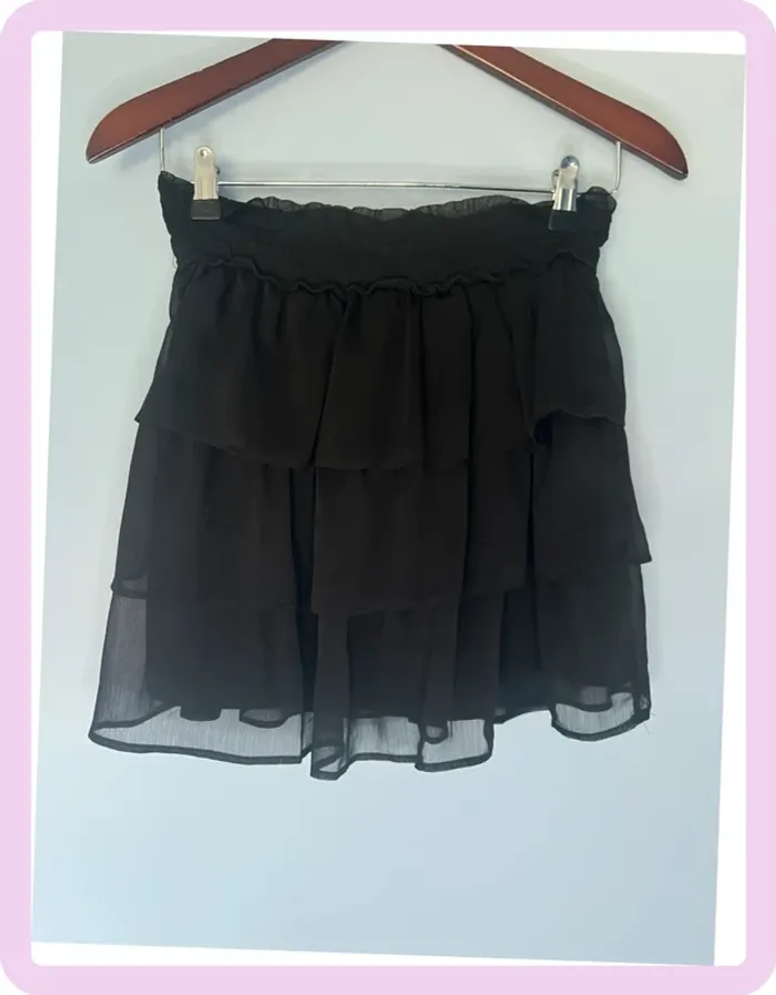 🖤 Mini jupe noire à volants – Divided - Taille XS - photo numéro 5