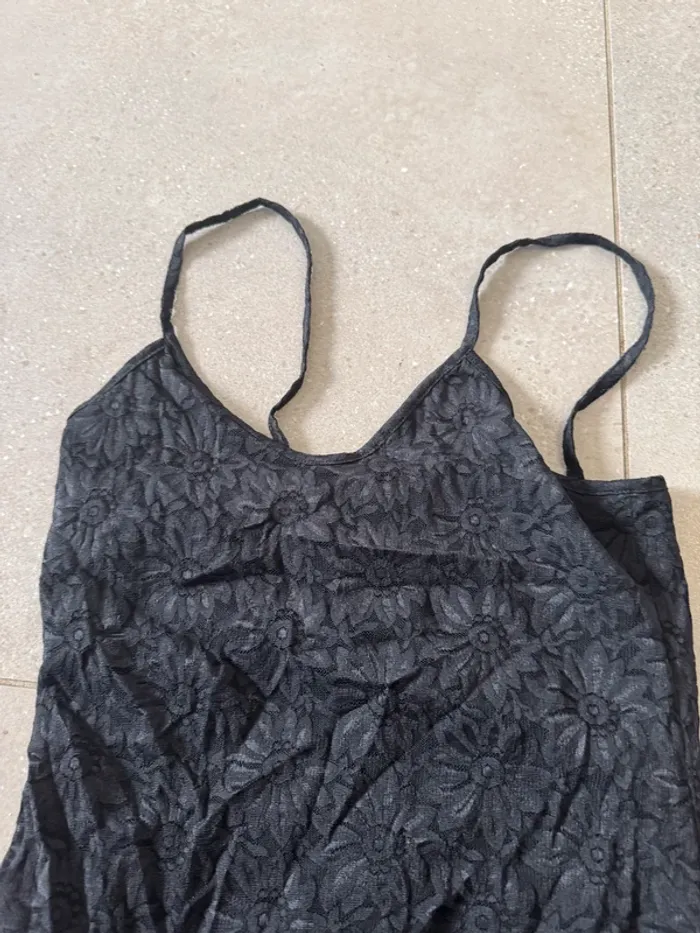 Robe noire No stress, très bon état, taille L 105cm longueur - photo numéro 2