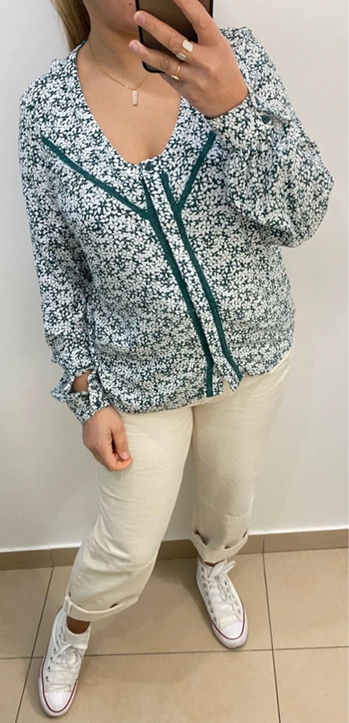 Chemise Imprimée Fleurs Taille M - photo numéro 4