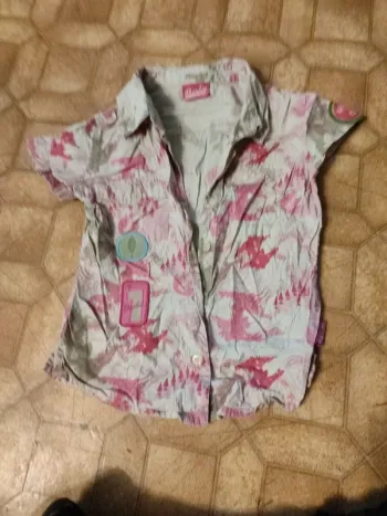 Chemise manche courte barbie 5 ans