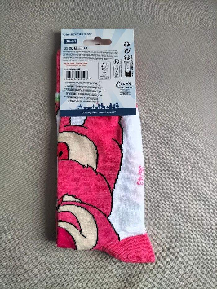 🩷 Chaussettes adulte Lotso (Toy Story) - 36/43- Disney - Neuve 🩷 - photo numéro 2