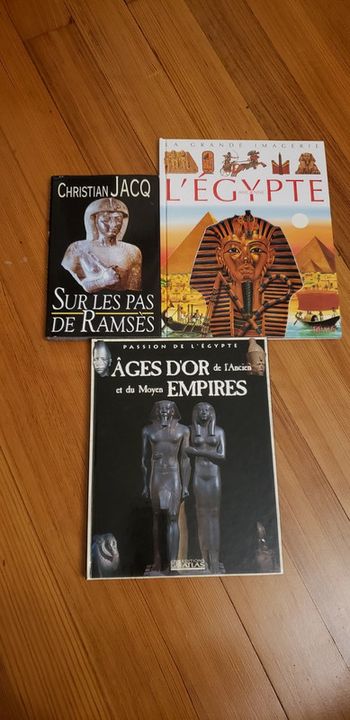 Lot 3 livres sur l'Égypte Antique