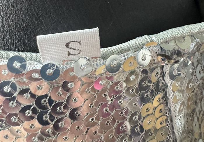 Robe Fête – S – Argenté – Sequins - photo numéro 5