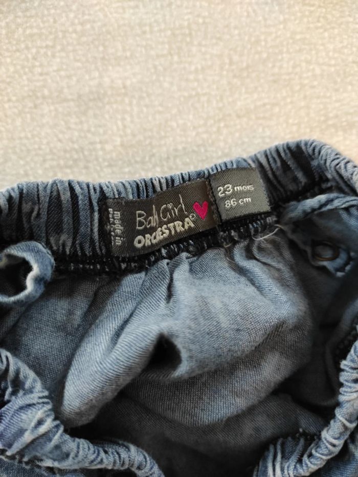 Ensemble été débardeur bleu turquoise glace et culote fille 23 mois - photo numéro 5