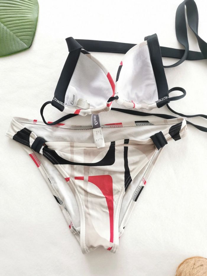 Maillot 2 pièces effet géométrique Etam Taille 36 - photo numéro 6