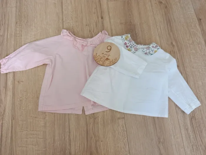 Lot 2 blouses fait main