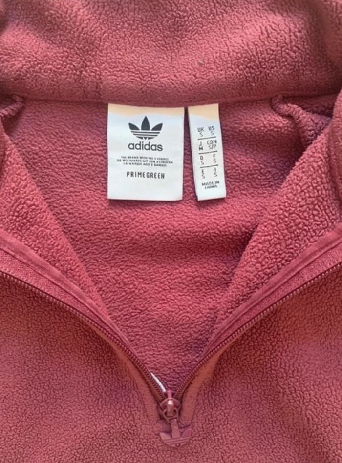 Pull bordeaux polaire Adidas - photo numéro 2