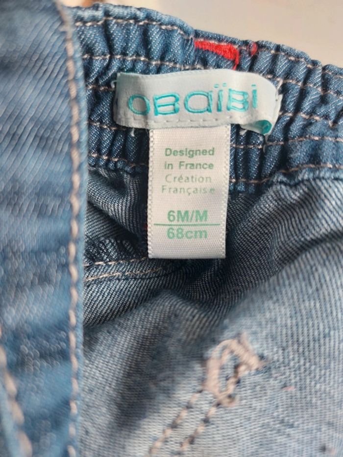 Salopette short Obaibi Taille 6 mois - photo numéro 4