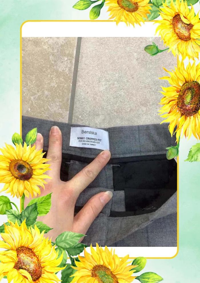 Pantalon ajusté Bershka 36 gris carreaux - photo numéro 4