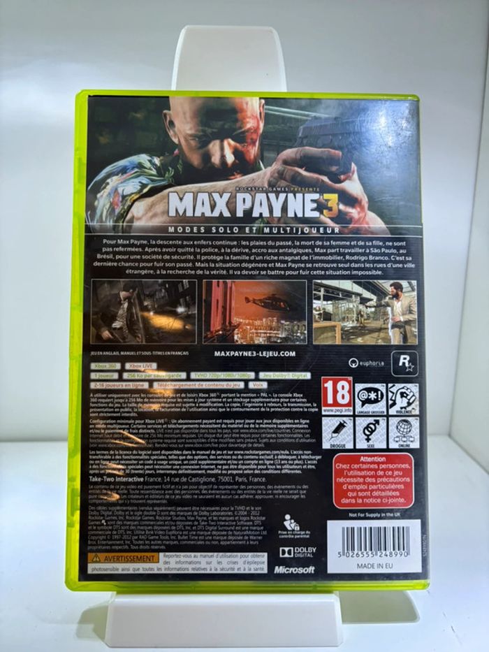 Maxpayne 3 xbox 360 complet fr - photo numéro 3