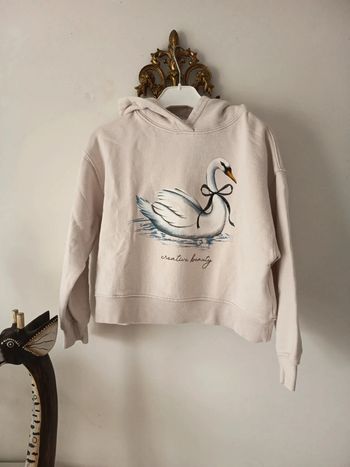Sweat à capuche cygne