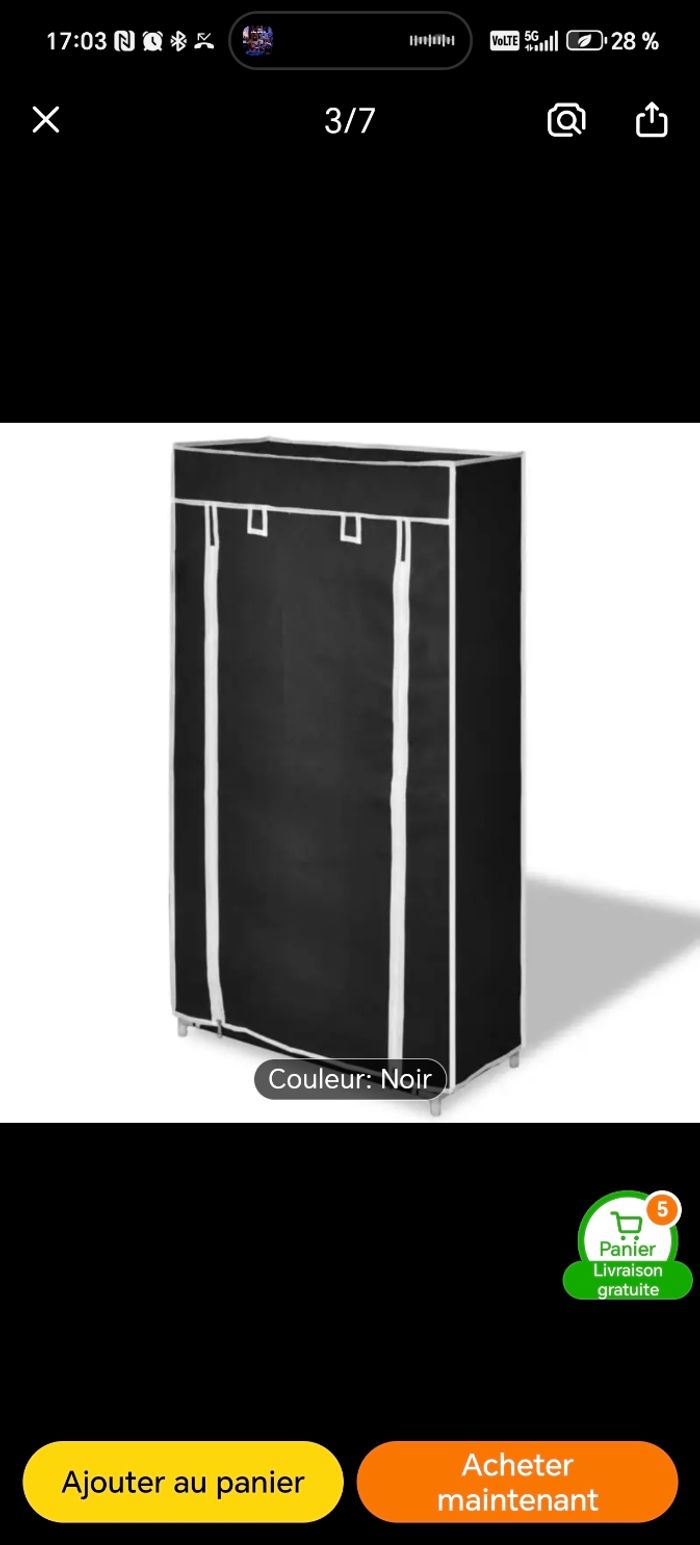 Armoire à chaussure en tissus neuf - photo numéro 2