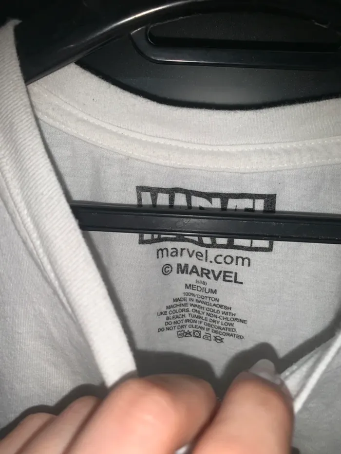 T-shirt blanc Deadpool logo vintage Marvel - photo numéro 4