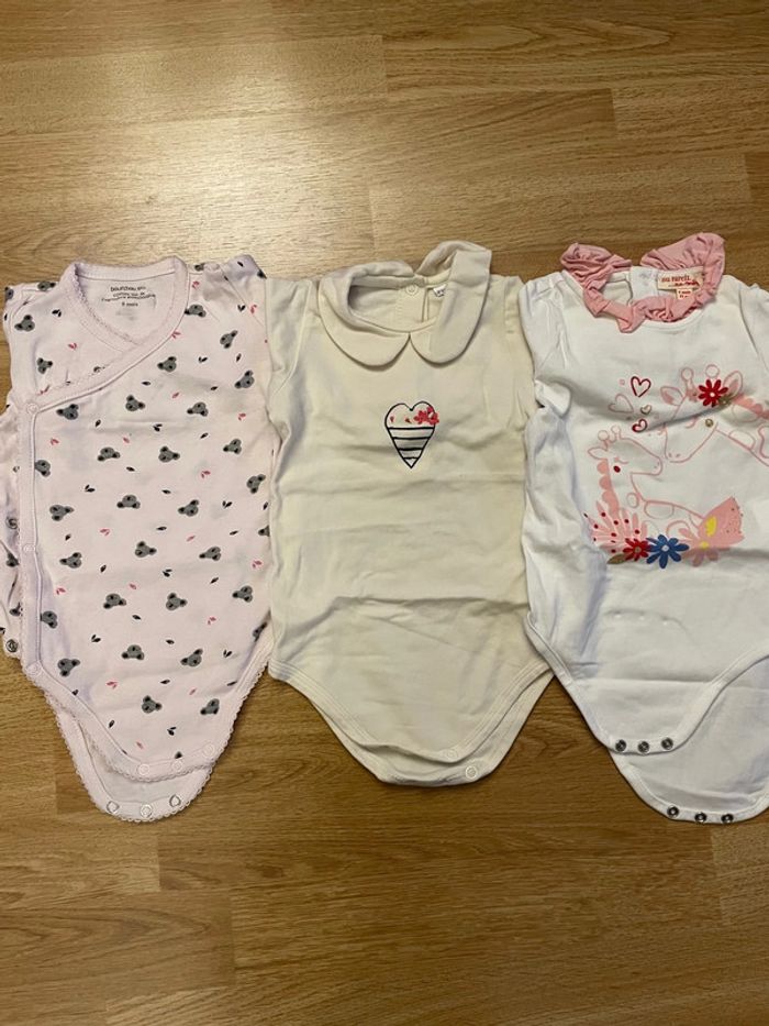 Lot 3 bodies manches longues 9 mois