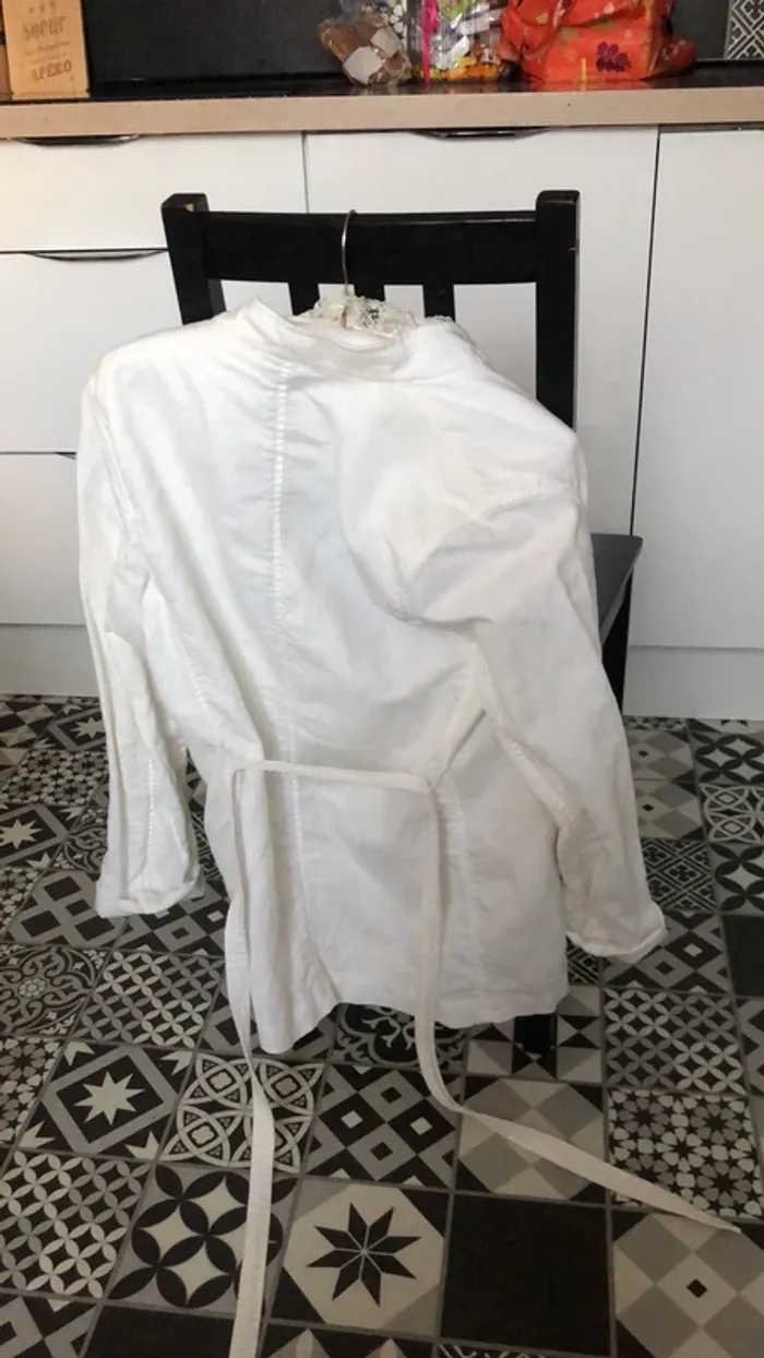 veste en lin blanche - photo numéro 4