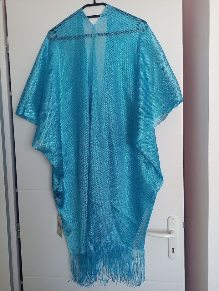 Kimono de plage turquoise irisé - photo numéro 2