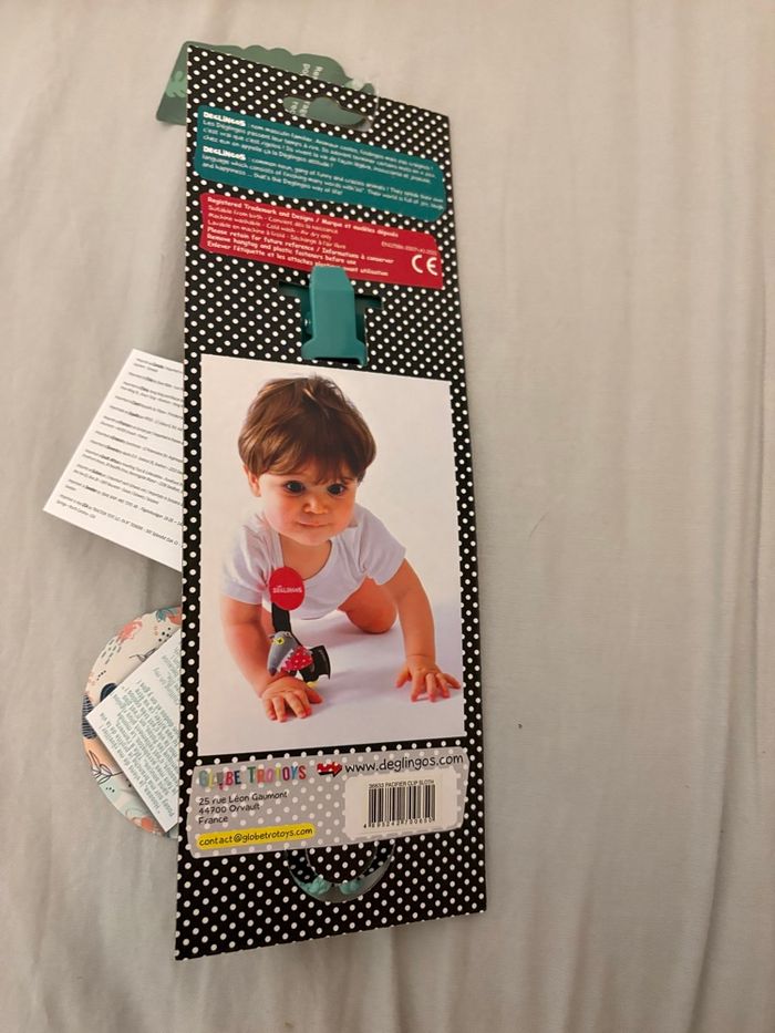 Attache tétine neuve les deglingos Chillos le paresseux - photo numéro 2