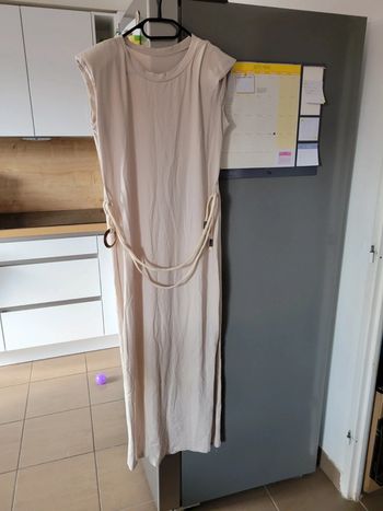Robe longue beige