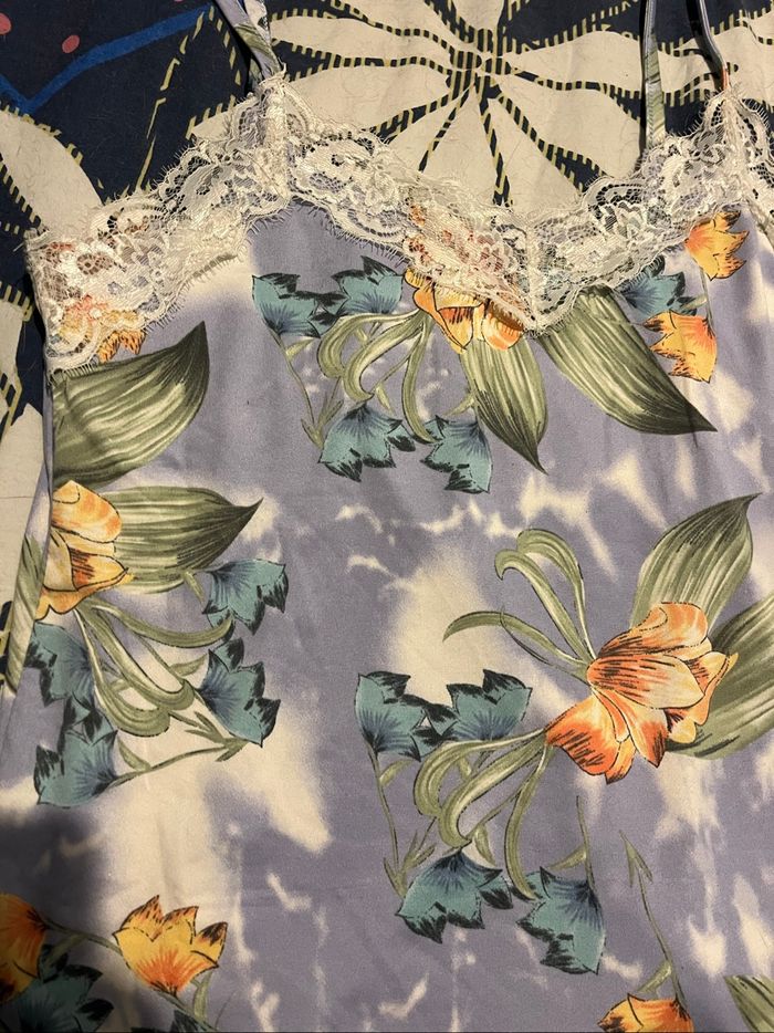 Pyjama fleuri dentelle - photo numéro 3