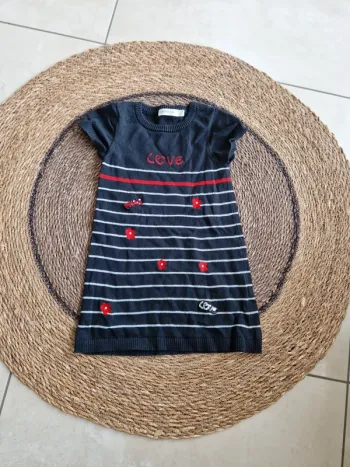 Jolie robe rayée Orchestra fille taille 4 ans