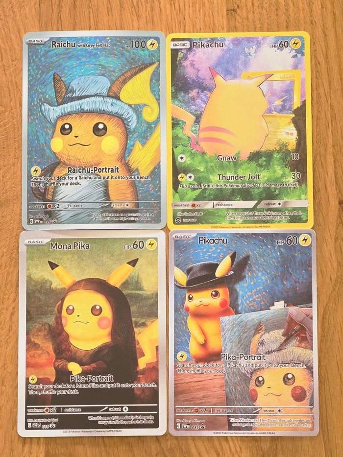 Pikachu raichu Grey felt hat vangogh 085