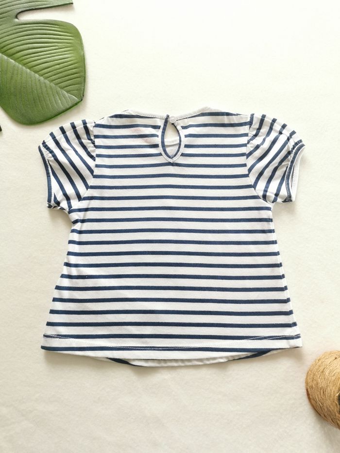 Tee-shirt rayé Minnie et Mickey Disney 9/12 Mois - photo numéro 4